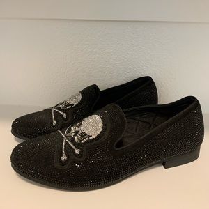 Steve madden crystal skull loafer